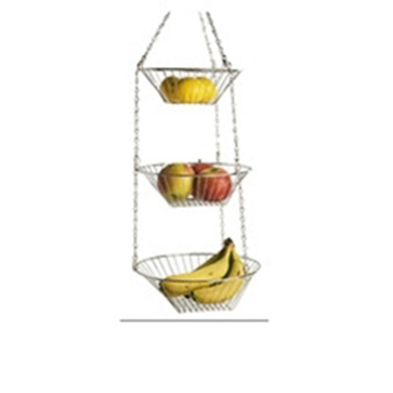 Home Basics 3-Tier Wire Hanging Basket Chrome from Kitchen Home Basics 3-Tier Wire Hanging Basket Chrome from Kitchen