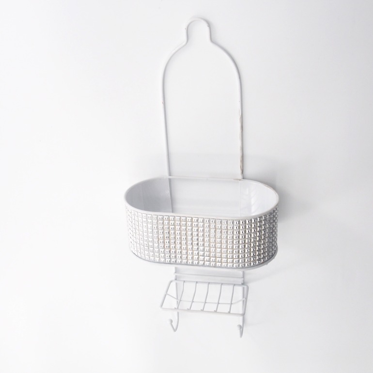 chrome bathroom shelving