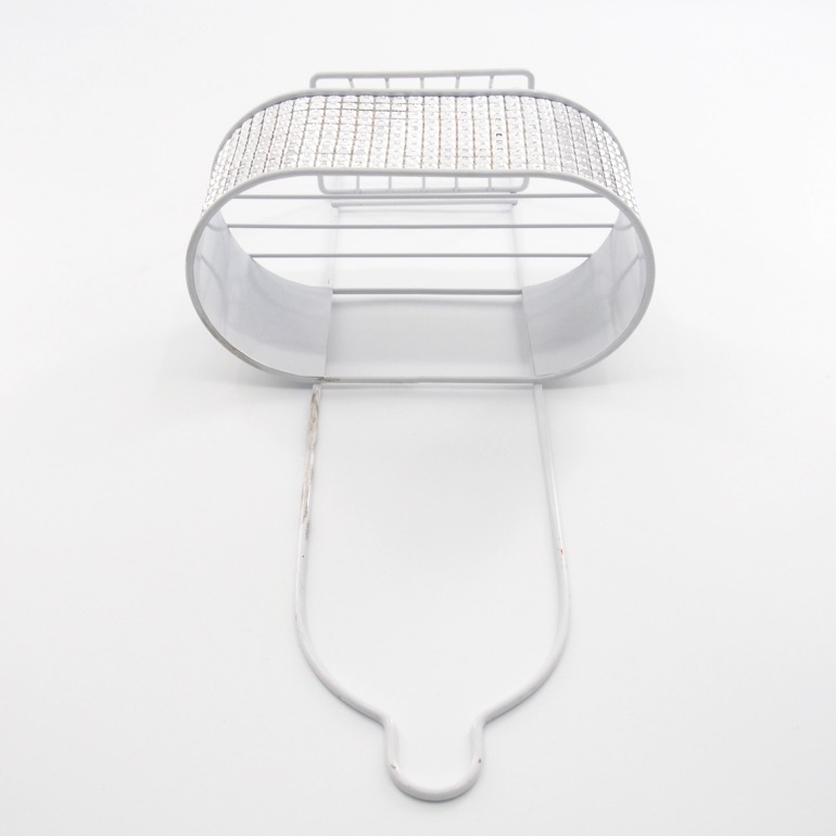 chrome bathroom shelving