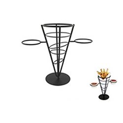 OSCA143 Ironworks French Fry Wrought Iron One Cone Conical Basket