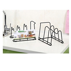 OSCAAKR484 Heavy duty metal 3 tier pan lid rack organiser pan rack