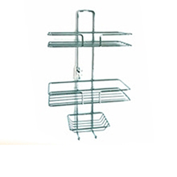 OSCAAOF0203321 3 Tier Wall Mounted Bathroom Wire Storage Rack for Shampoo and Soap with Screws