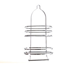 OSCAAOF0207648 Chrome Plated 2 Tier Bathroom Hanging Wire Storage Rack