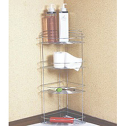 OSCAAOF2105317 2 Tier adjustable bathroom corner rack stand / corner shelf