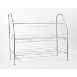 OSCAAOF801412450 3 Tier Metal Vegetable Fruit Stand Rack Silver Kitchen Food Storage Rust Free