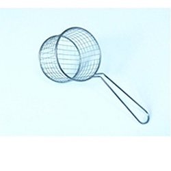 OSCABBQ0021848 Mesh wire nickel-plated fryer chip crisp basket with a reinforced base