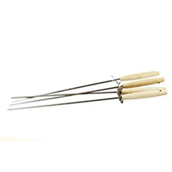 OSCABBQ016568 Wood Handle 4pcs sets BBQ skewer in blister card