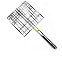 OSCABBQ0205693 Square Stainless Steel Barbecue Grill Basket BBQ Roast Basket for Camp Cooking