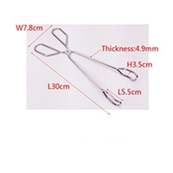 OSCABBQ3029932 12inch food grade full stainless steel bbq tong