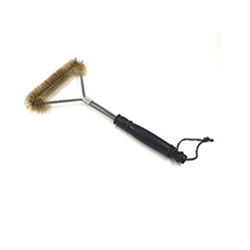 OSCABBQ5001554 18 inch Triangle head copper wire brush barbecue cleaning brush