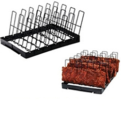OSCABBQG975 black Non-stick BBQ Rib grilling Rack