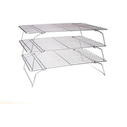 OSCABBQKT9210822 Baking Pan Cooling Racks Stackable 3 Tier Tray Set Bakeware Bread Cookies Pies