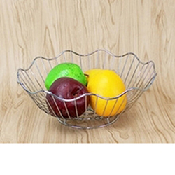 OSCABS1014278 Decorative Metal Home Storage Basket for Fruit Bread Snacks
