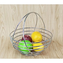 OSCABS1017335 26.5*26.5*25cm Stylish Metal Fruit Basket with Handle