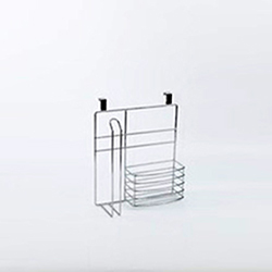 OSCABS452 Wall mounted single tier rectangular shaped bathroom hanging metal wire basket