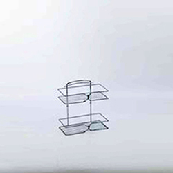 OSCABS615 Two Tier Chrome Plated Bathroom Metal Stainless Steel Wire Basket