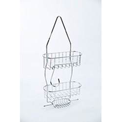 OSCABS773 Chrome-Plated Steel Shower Caddy with Soap Dish