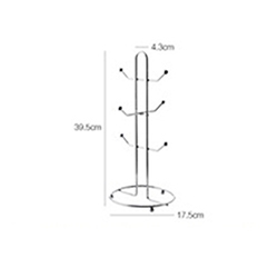 OSCACCH150813 Euro-Style Kitchen Accessories 6pc Mug Tree Cup Hanger Rack
