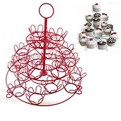 OSCACH003968 Pink Colour 3 Tier Cake Stand 