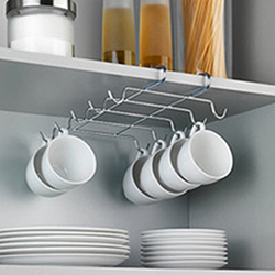 OSCACH823 Factory Direct 10 Cups Metal Wire Under Cupboard Cup Hanger
