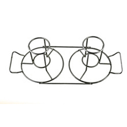 OSCACR014358 Metal Wire Two Beer Can Chicken Roasting Rack