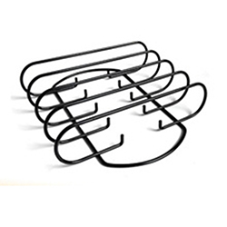 OSCACRR0214358 Porcelain Coated Non-Stick Rib Rack Roasting Stand for Grilling & Barbecuing