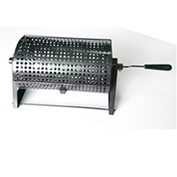 OSCADS265 black Stainless Steel Mesh Rotating BBQ Grill Roasting Cylinder Cage Basket 