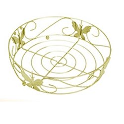 OSCAFR006486 Metal Golden Fruit Basket