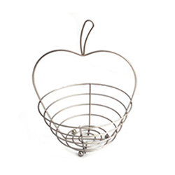 OSCAFR0202766 Apple Shape Decorative Metal Fruit Bowl/ Decorative Fruit/Vegetable Basket