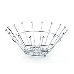 OSCAFR0211215 High Quality Chrome Plated Iron Wire Fruit Basket