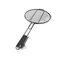 OSCAGB0109908 Round shape grill basket for vegetables shrimps seafood