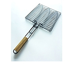 OSCAGB0118492 Porcelain 3 triple fishes barbecue grill basket