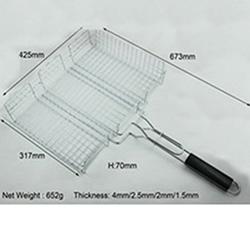 OSCAGB045481 Charcoal BBQ Grill Basket / Barbecue Basket / Wire Grill Basket