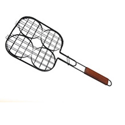 OSCAGB06437 Hot Sell Non-Stick Hamburger Grilling Basket / Hamburger Grill rack