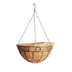 OSCAHB006707 14 Inch Black Colour Wire Hanging Baskets 