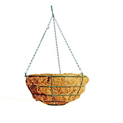 OSCAHB009448 16 Inch Green Colour Hanging Flower Pot Baskets / Hanging Basket Pots