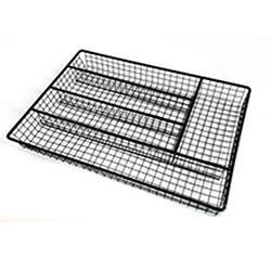 OSCAKR0203468 Black Metal Kitchen Cutlery Drainer Rack