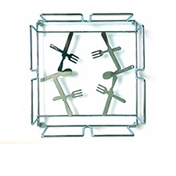 OSCAKR0216268 Decorative Square Shape Metal Tissue Holder for Dining Room