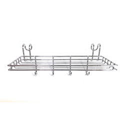 OSCAKR0219947 Wholesale Chrome Plated Metal Kitchen Storage Wire Rack with 4 Hanging Hooks