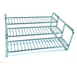 OSCAKR0332917 Spectrum Diversified Stainless Steel 3 Tier Cabinet Spice Rack Kitchen Step Shelf Organizer -Chrome