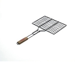 OSCAKT084358 BBQ Fish Grill Basket with Wooden Handle