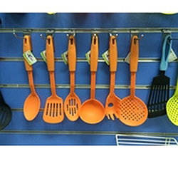 OSCAKU137 orange 6-Piece Unbreakable Cooking Utensils Set FDA silicone