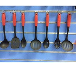 OSCAKU462 Kitchen cooking Utensil Set FDA Nylon 7 Piece Spatula Turner Spoonula Mixing Spoon Slotted Spoon ladle