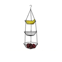 OSCAOEM188 3 Tier Chrome Triple Hammock Fruit Basket