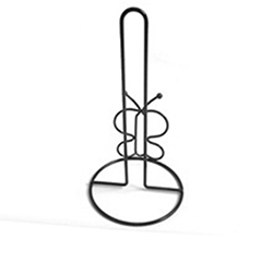OSCATH0211843 Bathroom Accessories Free Standing Decorative Iron Kitchen Paper Roll Holder-Black Coated