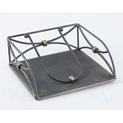 OSCATH0220561 Restaurant Retro Style Black Metal Flat Napkin Holder for Dinner