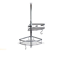 OSCATKS527 2-Tier Height Adjustable Tension Pole Telescopic Kitchen Storage Shelf