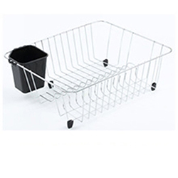 OSCAkt0209998 Chrome finish dish rack dish drying rack with tray and cutlery holder