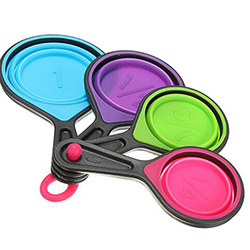 OSXZ30301008 Silicone Folding measuring cups and spoons
