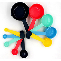 OSXZ30301162 Plastic 8pcs measuring cups and spoons